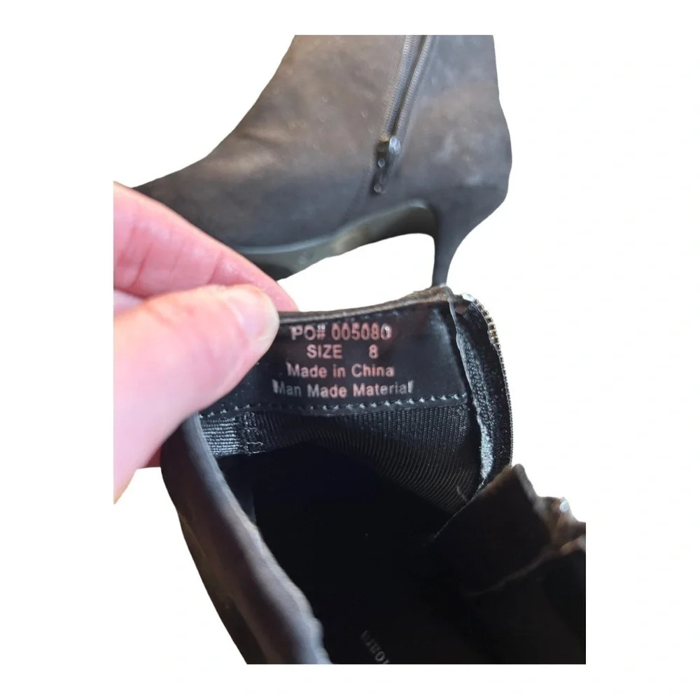 Journee Collection faux suede black booties